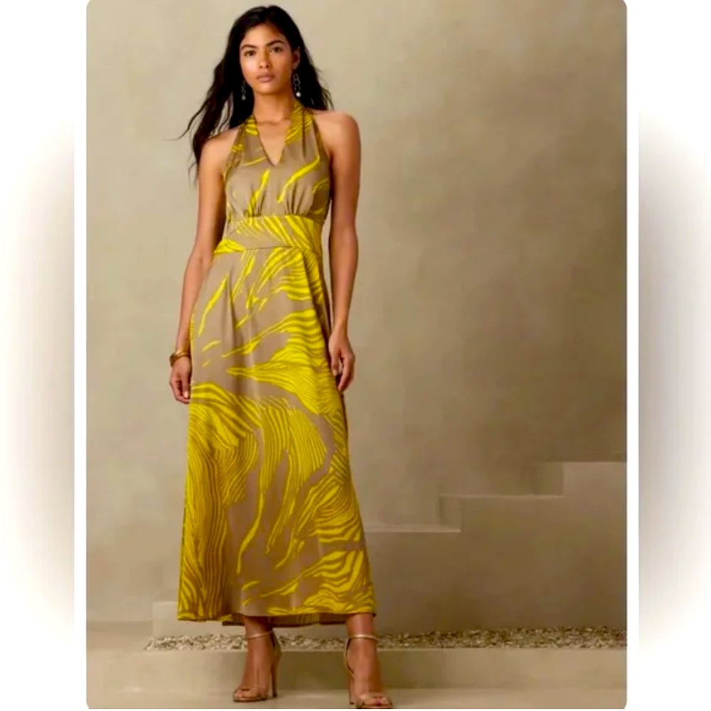 Banana Republic halter maxi dress | size 10